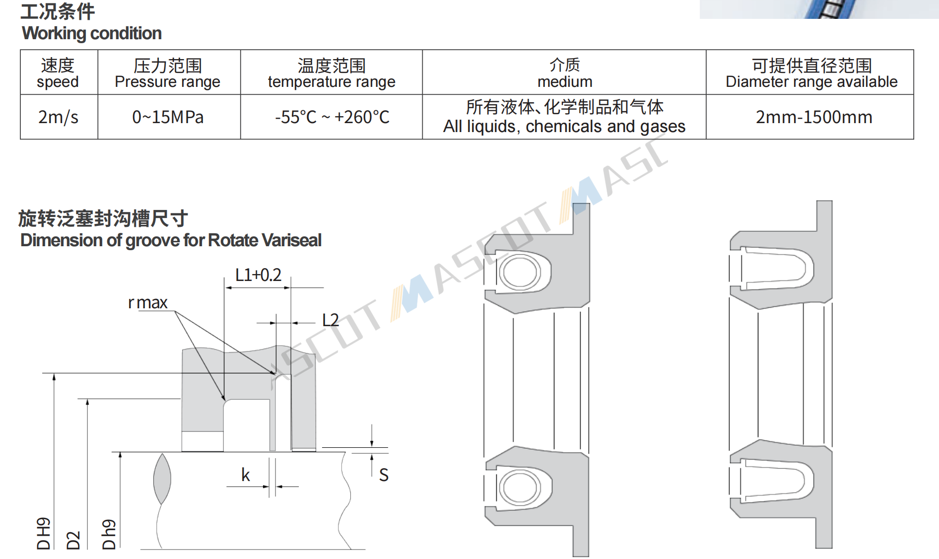 旋转泛塞封数据